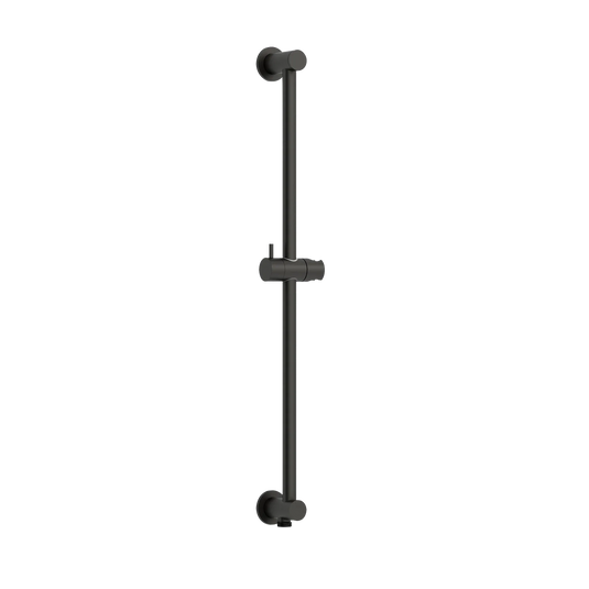 Imex Round Slide Rail With Integrated Wall Outlet Elbow in Matt Black - KI600MB - Envy Bathrooms Ltd