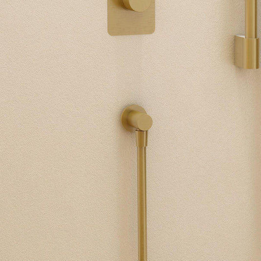 Imex Round Wall Outlet Elbow in Brushed Brass - KI120BB - Envy Bathrooms Ltd