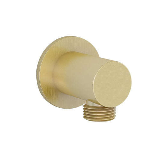 Imex Round Wall Outlet Elbow in Brushed Brass - KI120BB - Envy Bathrooms Ltd