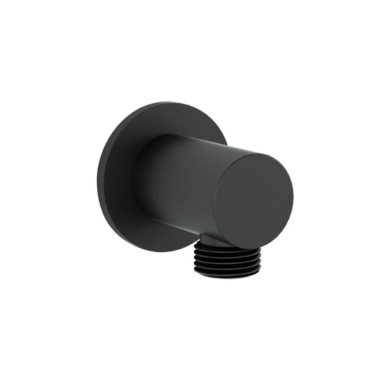 Imex Round Wall Outlet Elbow in Matt Black - KI120MB - Envy Bathrooms Ltd