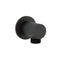 Imex Round Wall Outlet Elbow in Matt Black | KI120MB