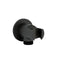 Imex Round Wall Outlet Elbow with Bracket in Matt Black | KI120AMB