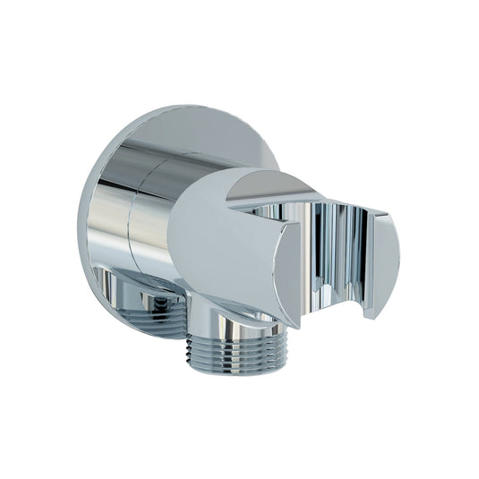 Imex Round Wall Outlet Elbow with Bracket - KI120ACP - Envy Bathrooms Ltd