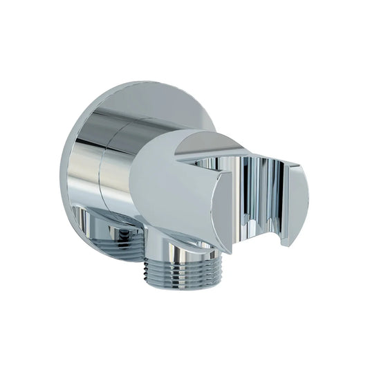 Imex Round Wall Outlet Elbow with Bracket - KI120ACP - Envy Bathrooms Ltd
