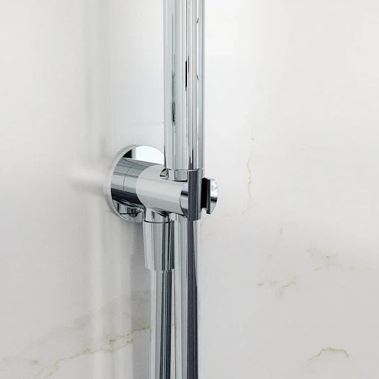 Imex Round Wall Outlet Elbow with Bracket - KI120ACP - Envy Bathrooms Ltd