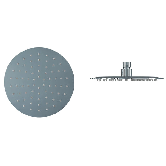 Imex Slimline 200mm Chrome Round Shower Head - KI075CP - Envy Bathrooms Ltd
