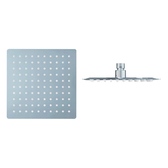 Imex Slimline Polished Square 200mm Shower Head - KI074CP - Envy Bathrooms Ltd