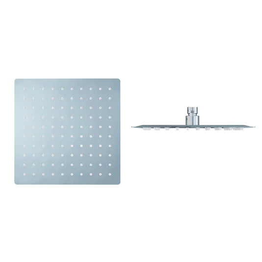 Imex Slimline Polished Square 250mm Shower Head - KI074ACP - Envy Bathrooms Ltd