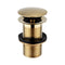 Imex Solid Brass Unslotted Clicker Basin Waste in Brushed Brass with Brass Backnut | CB101BB