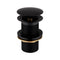 Imex Solid Brass Unslotted Clicker Basin Waste in Matt Black with Brass Backnut | CB101MB