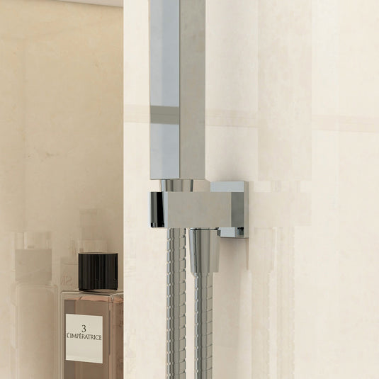 Imex Square Wall Outlet Elbow with Bracket - KI121ACP - Envy Bathrooms Ltd