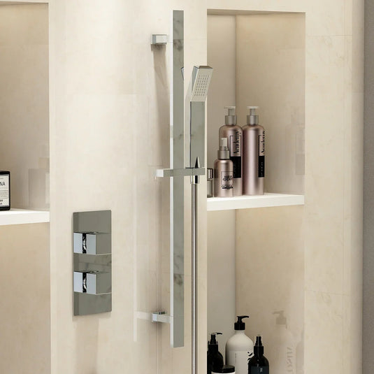 Imex Str8 Slide Rail Kit and Square Handset and Hose - KI440 - Envy Bathrooms Ltd