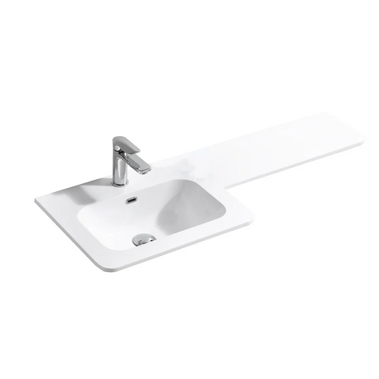 Imex Suburb 1110mm Left Hand Basin Extended - SU1110LHBAS - Envy Bathrooms Ltd
