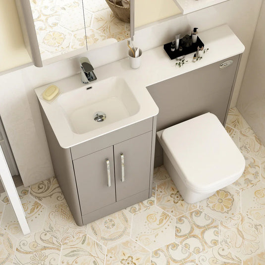 Imex Suburb 1110mm Left Hand Basin Extended - SU1110LHBAS - Envy Bathrooms Ltd
