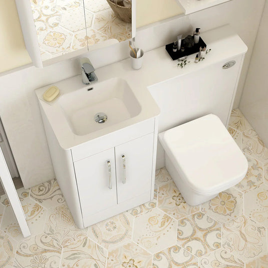 Imex Suburb 1110mm Left Hand Basin Extended - SU1110LHBAS - Envy Bathrooms Ltd