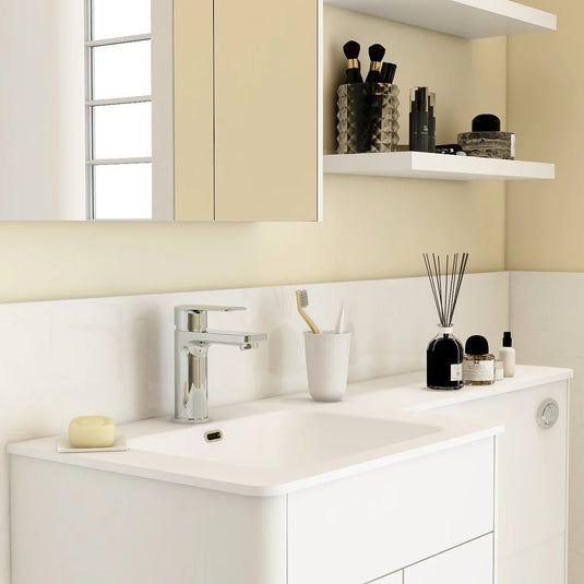 Imex Suburb 1110mm Left Hand Basin Extended - SU1110LHBAS - Envy Bathrooms Ltd