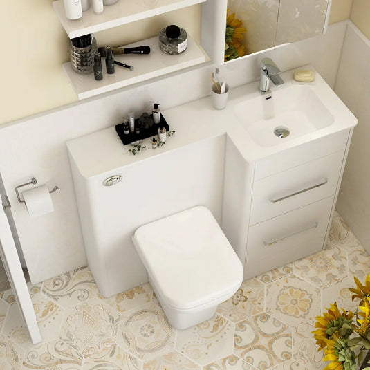 Imex Suburb 1110mm Right Hand Basin Extended - SU1110RHBAS - Envy Bathrooms Ltd