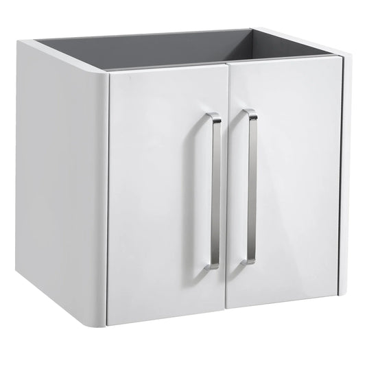 Imex Suburb 600mm × 390mm Double Door Wall Mounted Vanity Unit - White Gloss - SU60TDWMCWG - Envy Bathrooms Ltd