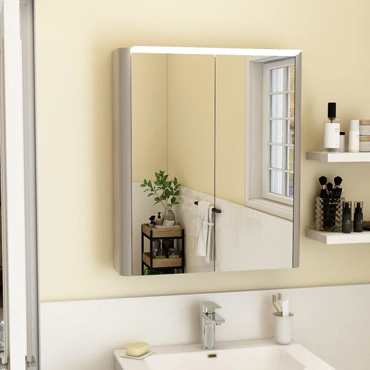 Imex Suburb 600mm Double Door Mirror Cabinet - Matt Ash - SU60TDMCMA - Envy Bathrooms Ltd