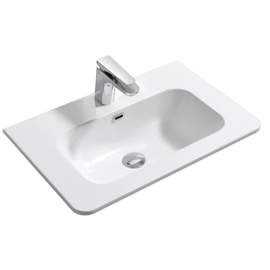 Imex Suburb 610mm × 395mm Basin One Tap Hole - White - SU60x395BAS - Envy Bathrooms Ltd