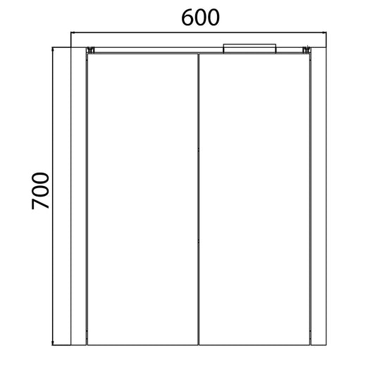 Imex Suburb 600mm Double Door Mirror Cabinet - White Gloss - SU60TDMCWG - Envy Bathrooms Ltd
