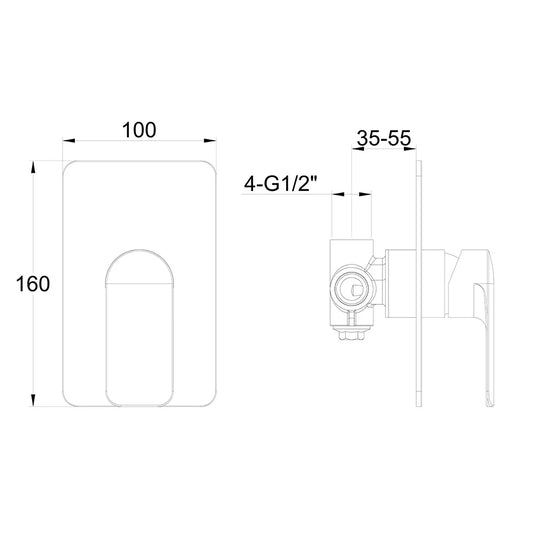 Imex Suburb Manual Single Lever Shower Mixer in Chrome- SUSHVO - Envy Bathrooms Ltd