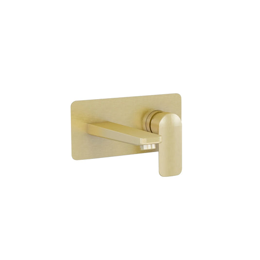 Imex Suburb Wall Mounted Basin Mixer in Brushed Brass - SUWMBASBB - Envy Bathrooms Ltd