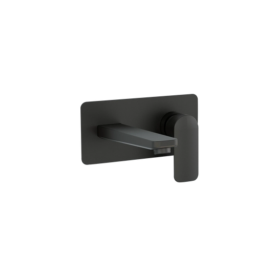 Imex Suburb Wall Mounted Basin Mixer in Matt Black - SUWMBASMB - Envy Bathrooms Ltd