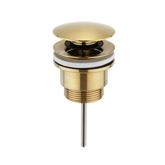 Imex Universal Clicker Basin Waste in Brushed Brass - CB104UNIBB - Envy Bathrooms Ltd