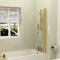 Imex Universal Handleless Straight Bath Screen In Brushed Brass 1455x820mm | IMSTSCBR