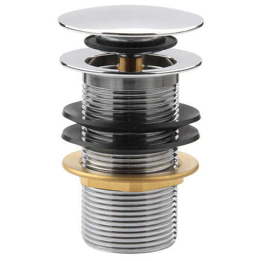 Imex Unslotted Basin Clicker Waste - Chrome - CB101CP - Envy Bathrooms Ltd