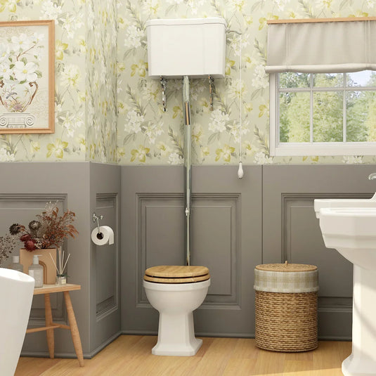 Imex Wyndham High Level Cistern With Internal Fittings - T10142HLN - Envy Bathrooms Ltd