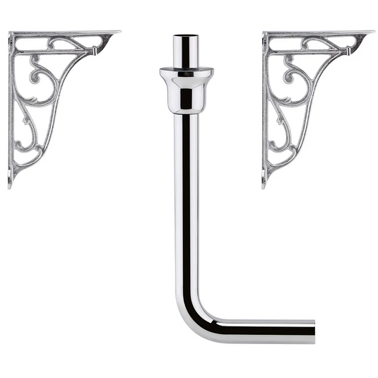 Imex Wyndham Low Level Flush Pipe Pack Incl Ornate Brackets - PELLFPP - Envy Bathrooms Ltd