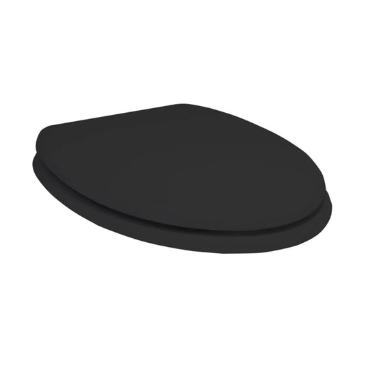 Imex Wyndham Soft Close Wooden Seat With Chrome Fittings in Black - S10142-BLACK - Envy Bathrooms Ltd