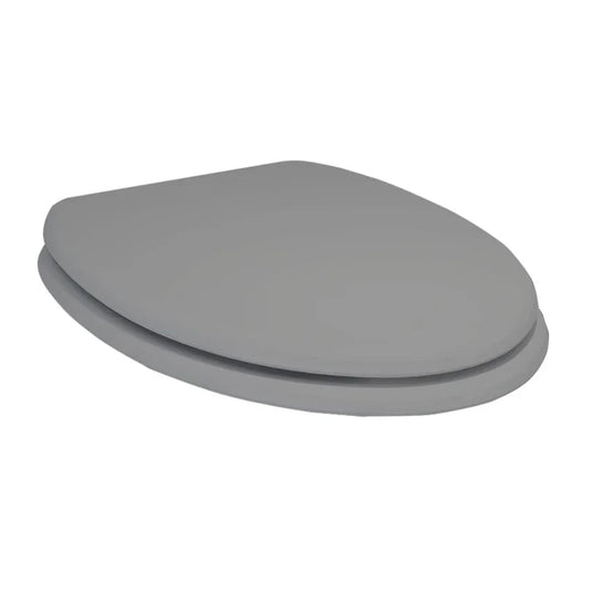 Imex Wyndham Soft Close Wooden Seat With Chrome Fittings in Grey - S10142-GREY - Envy Bathrooms Ltd