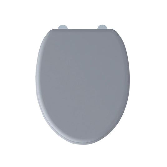 Imex Wyndham Soft Close Wooden Seat With Chrome Fittings in Grey - S10142-GREY - Envy Bathrooms Ltd