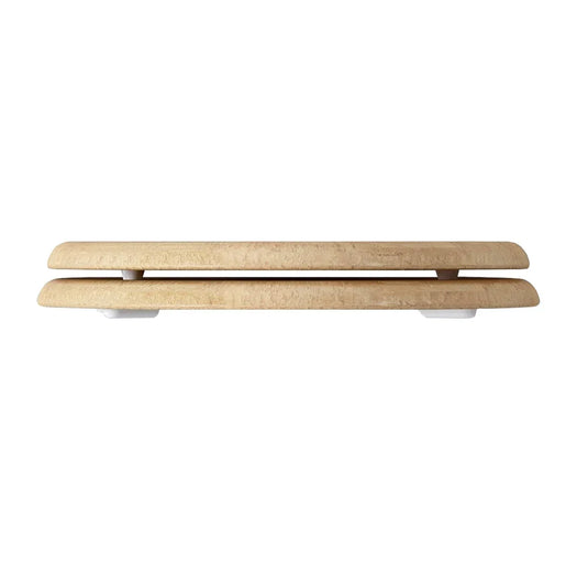 Imex Wyndham Soft Close Wooden Seat With Chrome Fittings in Oak - S10142-OAK - Envy Bathrooms Ltd