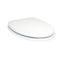 Imex Wyndham Soft Close Wooden Seat With Chrome Fittings in White | S10142-WHITE