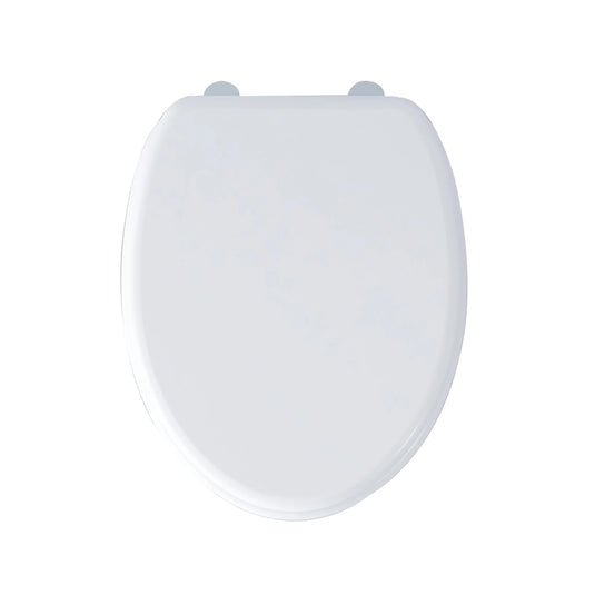 Imex Wyndham Soft Close Wooden Seat With Chrome Fittings in White - S10142-WHITE - Envy Bathrooms Ltd