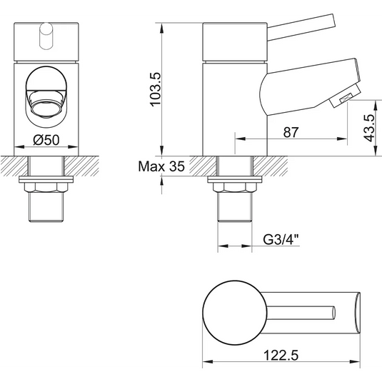 Imex Xcite Bath Taps (Pair) - XC34 - Envy Bathrooms Ltd