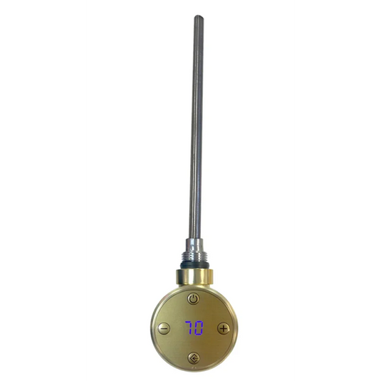 JTP 200W Electric Thermostat Heating Element - Brushed Brass - Envy Bathrooms Ltd