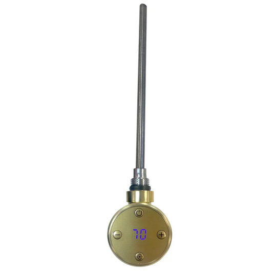 JTP 400W Electric Thermostat Heating Element - Brushed Brass - Envy Bathrooms Ltd