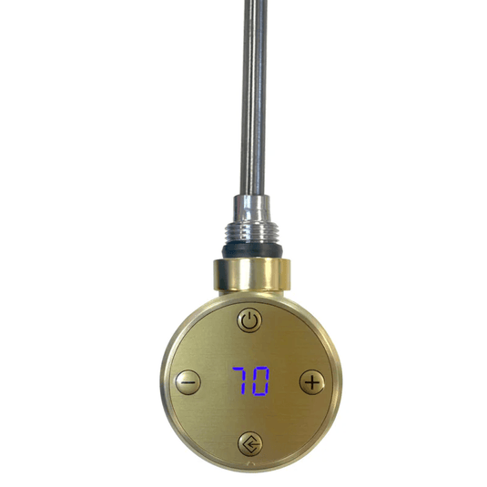 JTP 600W Electric Thermostat Heating Element - Brushed Brass - Envy Bathrooms Ltd