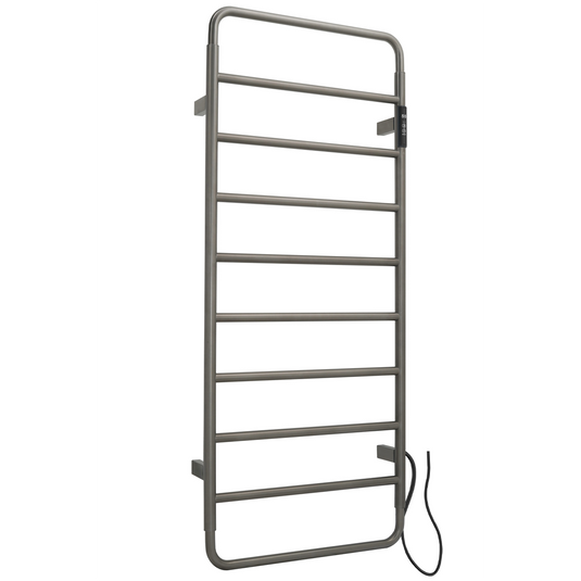 JTP Aero 1130mm Electric Towel Radiator - Brushed Black - AE1130EBBL - Envy Bathrooms Ltd