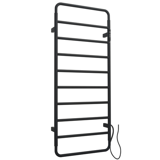 JTP Aero 1130mm Electric Towel Radiator - Matt Black - AE1130EMB - Envy Bathrooms Ltd
