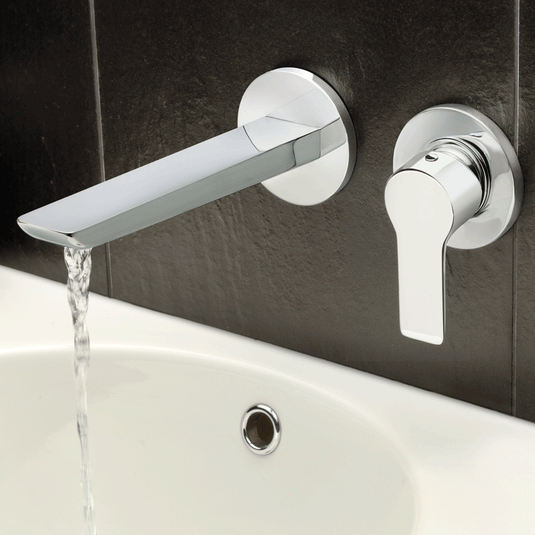 JTP Amore 2-Hole Wall Mounted Basin Mixer Tap - Chrome - Envy Bathrooms Ltd