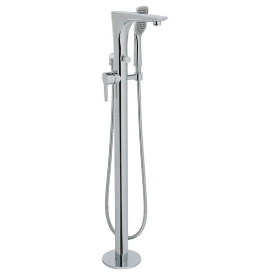 JTP Amore Freestanding Single Lever Bath Shower Mixer Tap with Shower Kit - Chrome - Envy Bathrooms Ltd