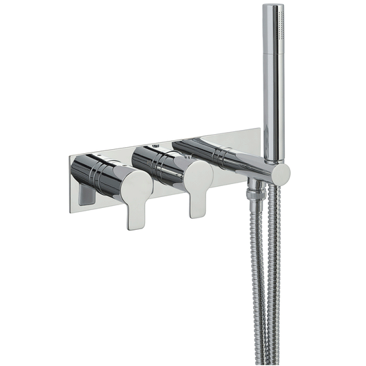 JTP Amore Thermostatic Concealed 2 Outlets Shower Valve with Attached Handset - Chrome - Envy Bathrooms Ltd