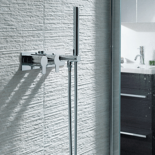 JTP Amore Thermostatic Concealed 2 Outlets Shower Valve with Attached Handset - Chrome - Envy Bathrooms Ltd