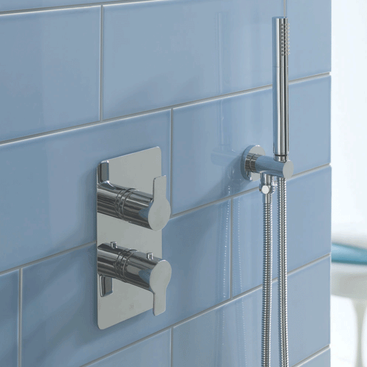 JTP Amore Thermostatic Concealed 3 Outlets Shower Valve Dual Handle - Chrome - Envy Bathrooms Ltd